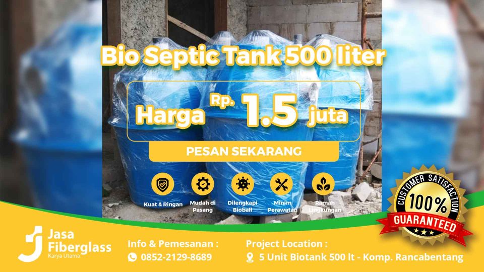 Read more about the article Biotank 500 liter untuk rumah tipe 36